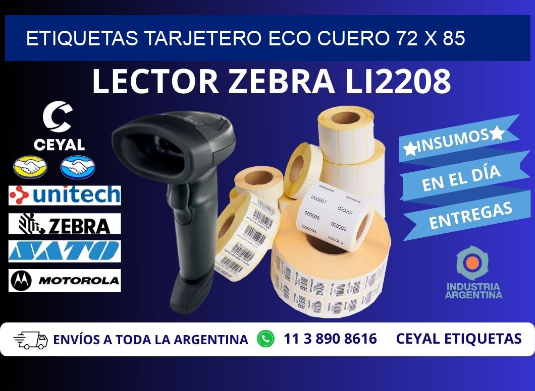 ETIQUETAS TARJETERO ECO CUERO 72 x 85