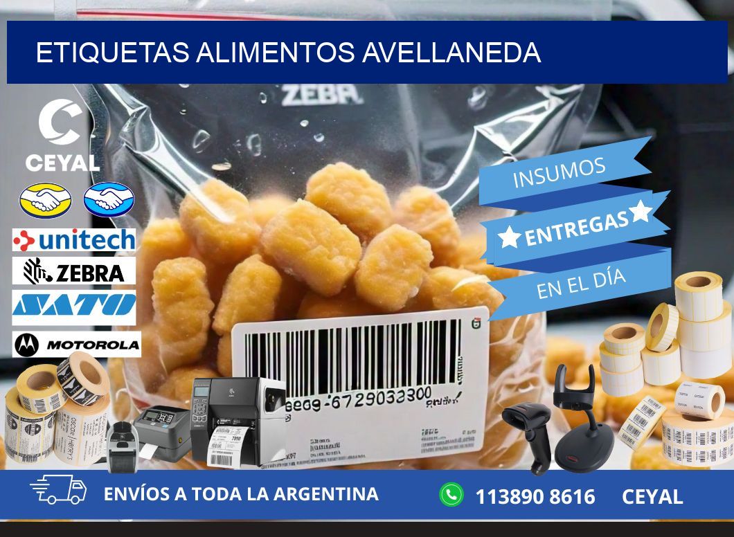 Etiquetas alimentos Avellaneda