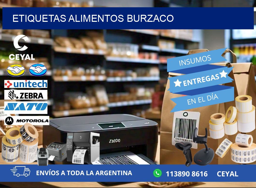 Etiquetas alimentos Burzaco