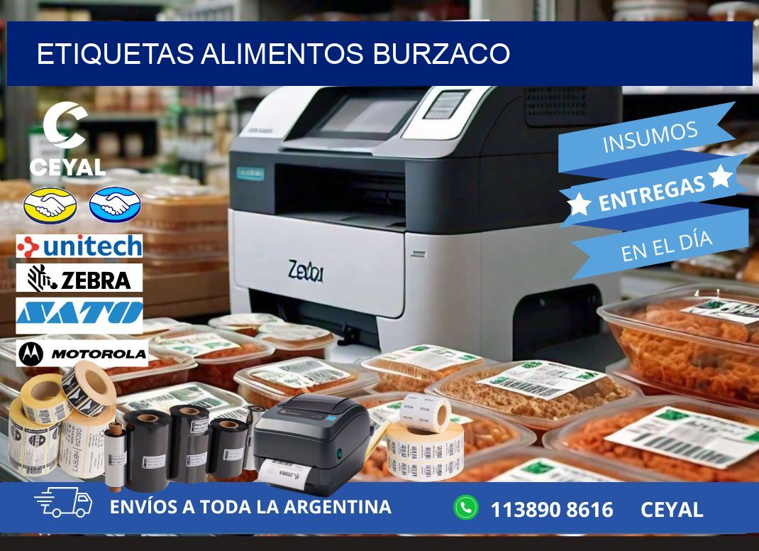 Etiquetas alimentos Burzaco