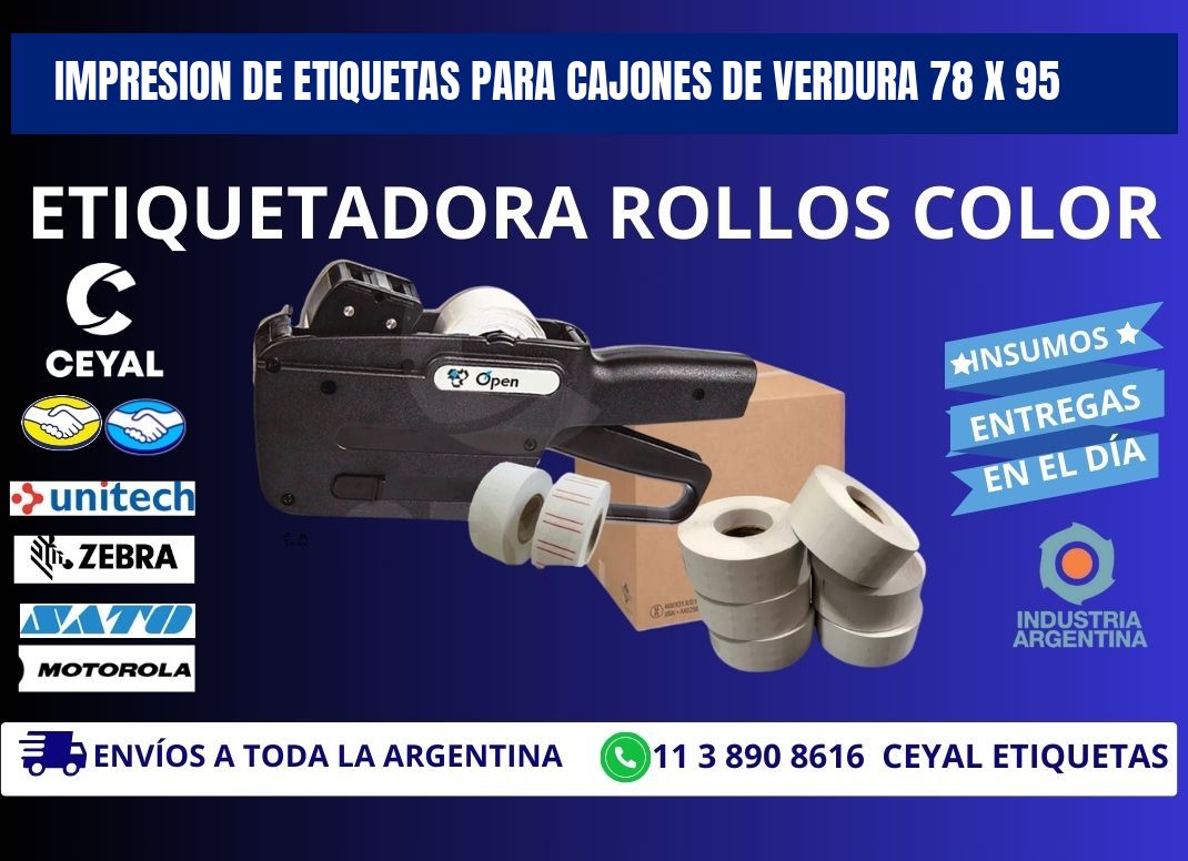 IMPRESION DE ETIQUETAS PARA CAJONES DE VERDURA 78 x 95