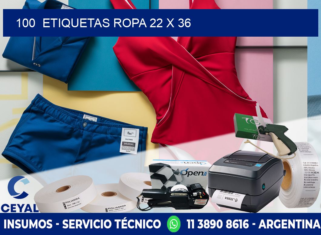 100  ETIQUETAS ROPA 22 x 36