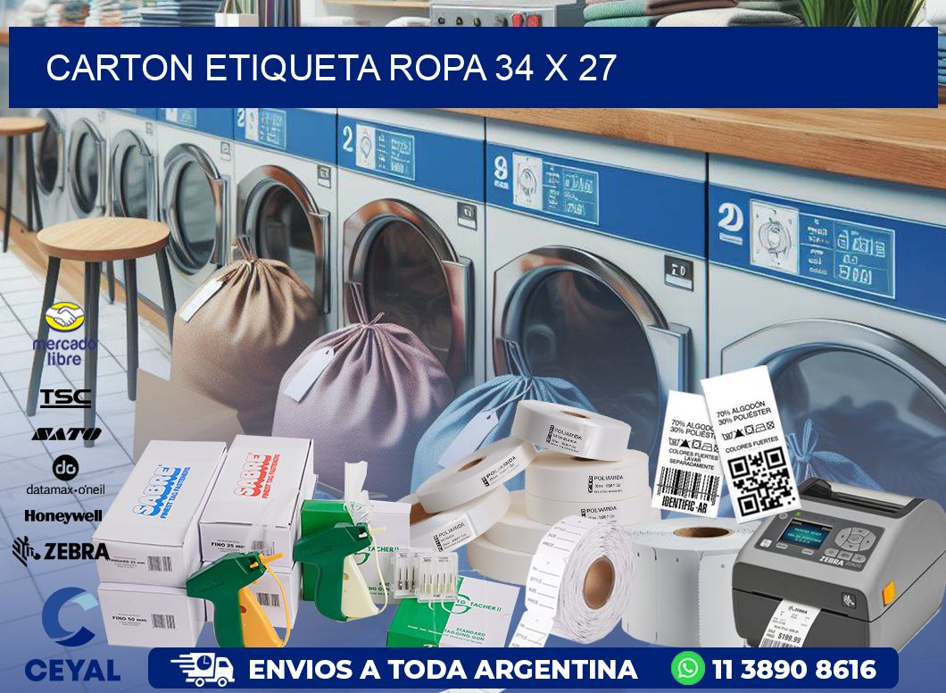 CARTON ETIQUETA ROPA 34 x 27