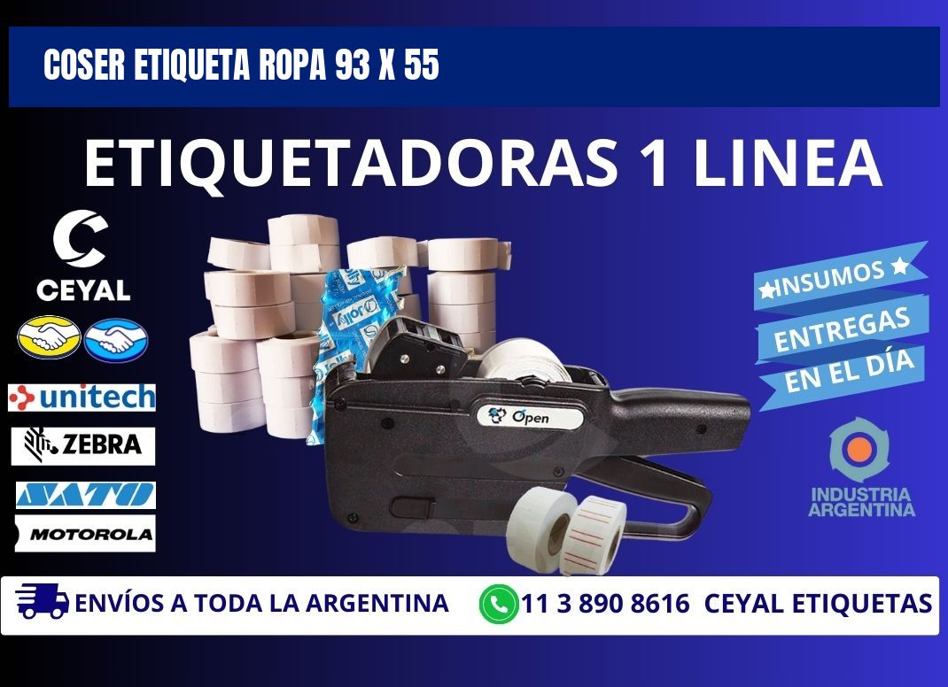 COSER ETIQUETA ROPA 93 x 55