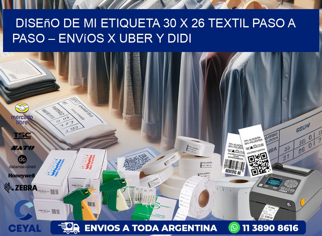 Diseño de mi Etiqueta 30 x 26 textil paso a paso – Envíos x Uber y DiDi