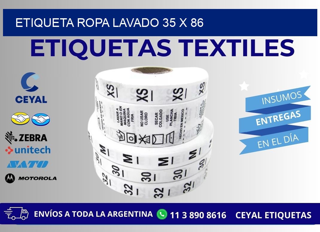 ETIQUETA ROPA LAVADO 35 x 86