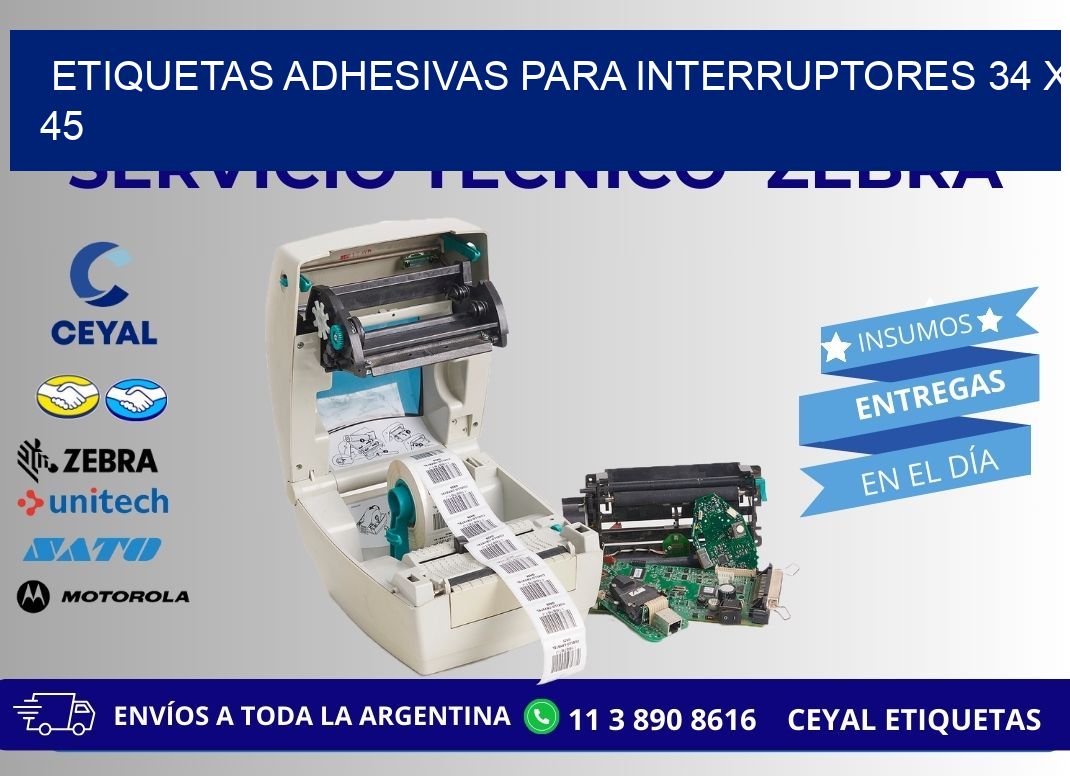 ETIQUETAS ADHESIVAS PARA INTERRUPTORES 34 x 45
