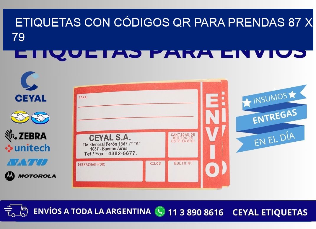 ETIQUETAS CON CÓDIGOS QR PARA PRENDAS 87 x 79