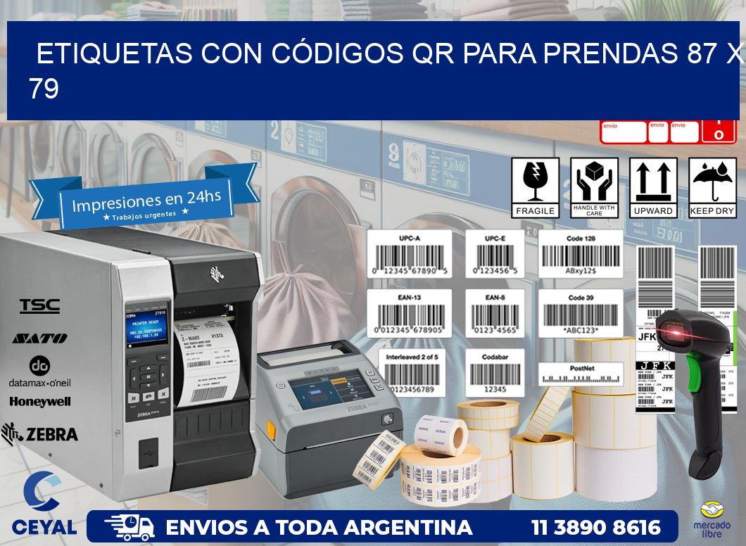 ETIQUETAS CON CÓDIGOS QR PARA PRENDAS 87 x 79