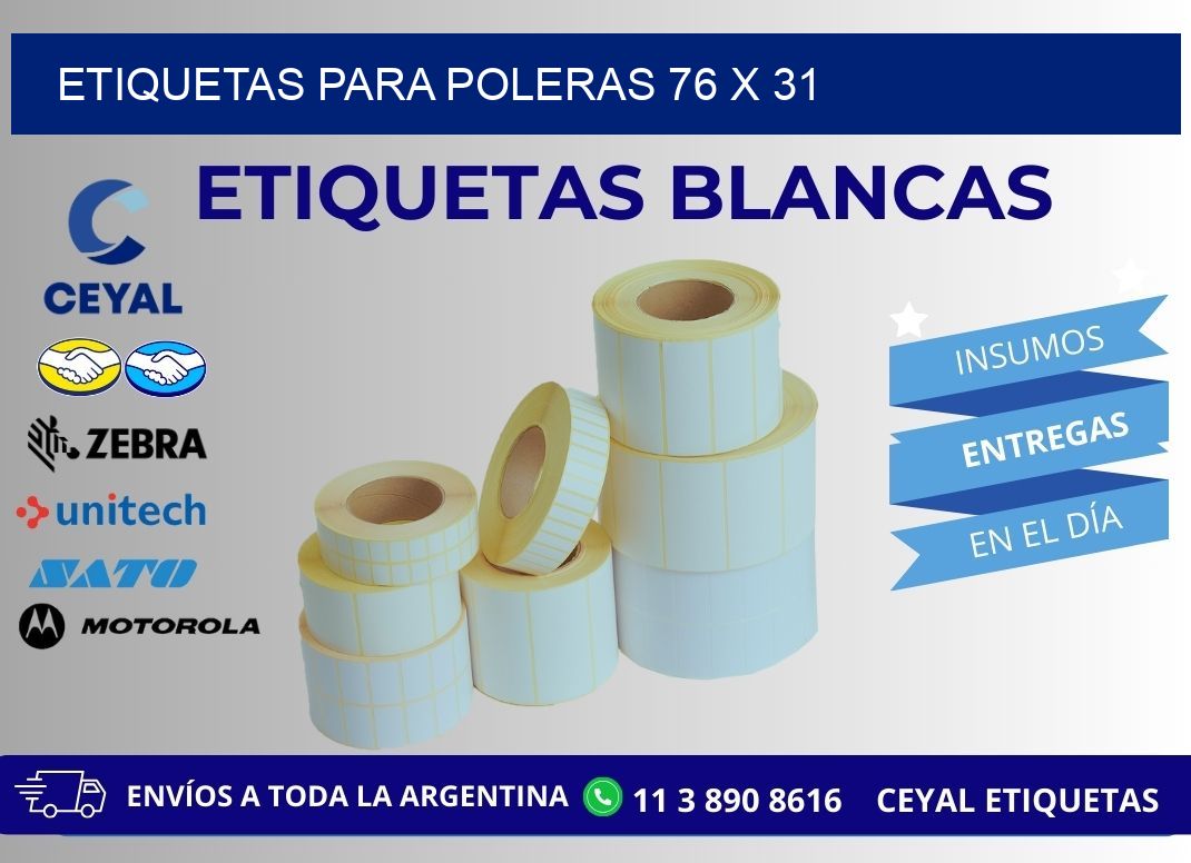 ETIQUETAS PARA POLERAS 76 x 31