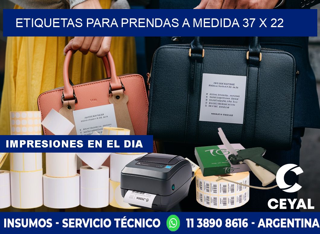 ETIQUETAS PARA PRENDAS A MEDIDA 37 x 22