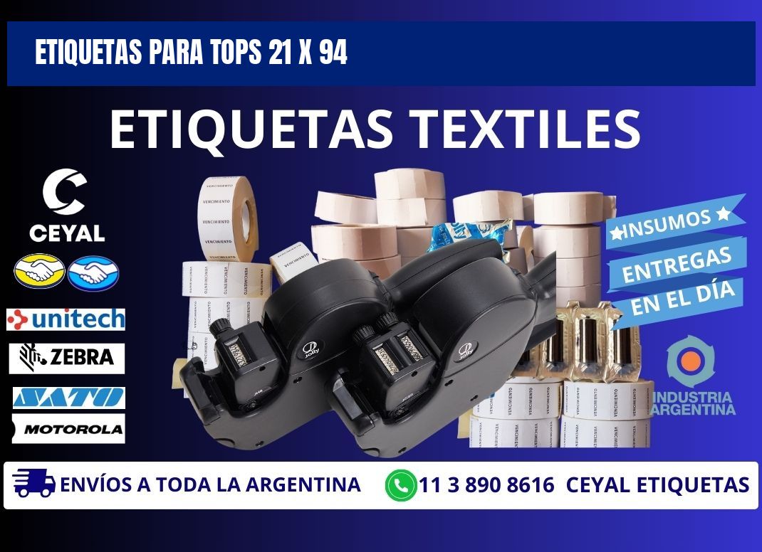 ETIQUETAS PARA TOPS 21 x 94