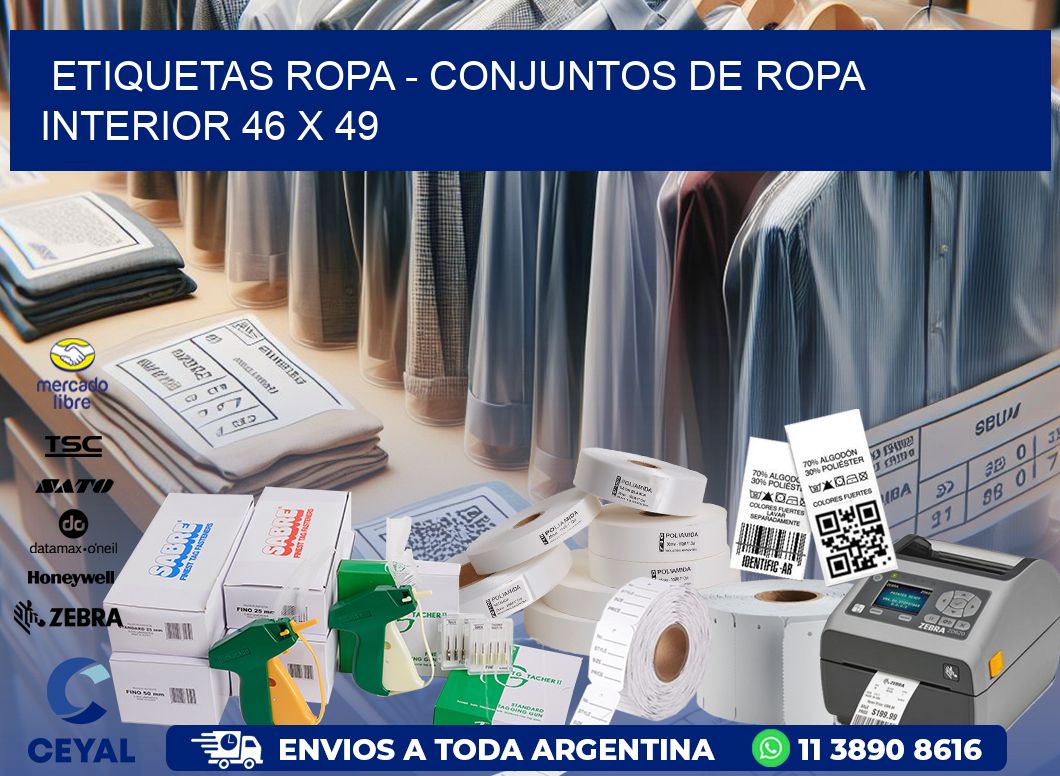 ETIQUETAS ROPA – CONJUNTOS DE ROPA INTERIOR 46 x 49