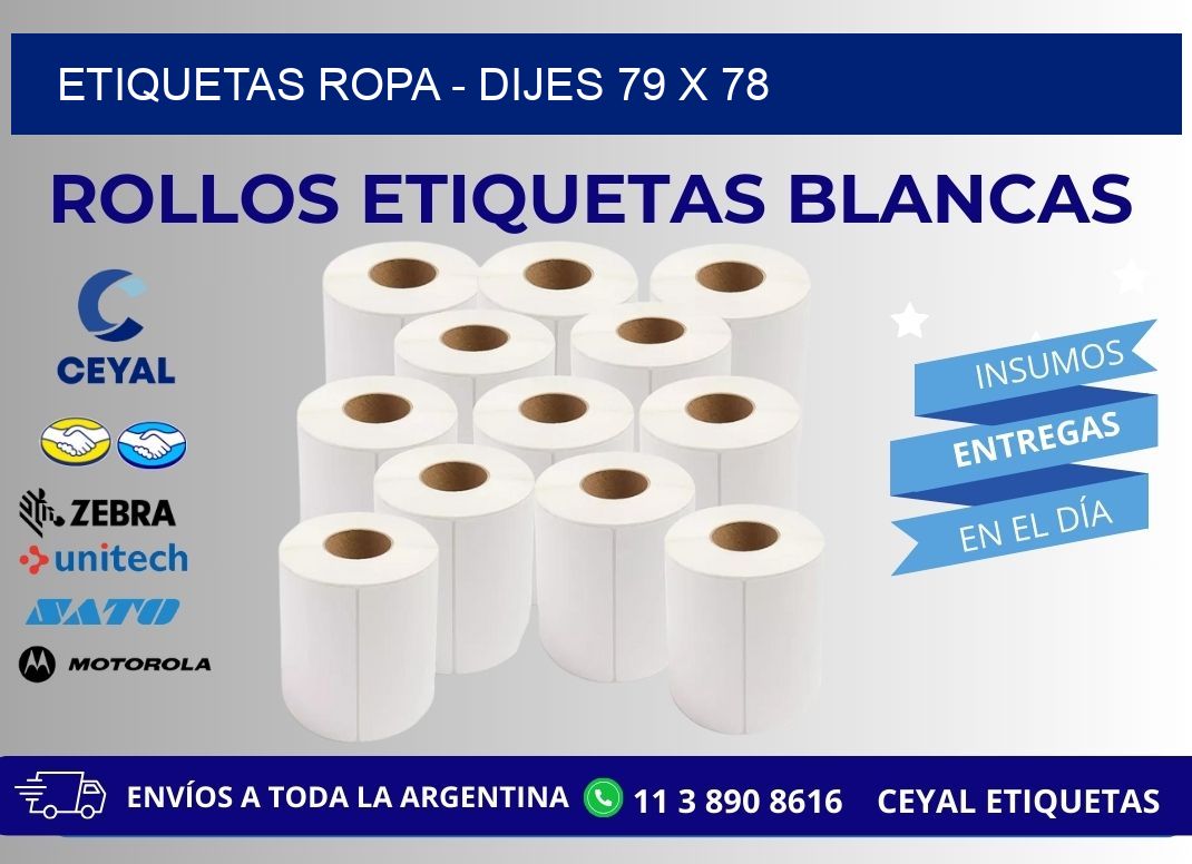 ETIQUETAS ROPA - DIJES 79 x 78