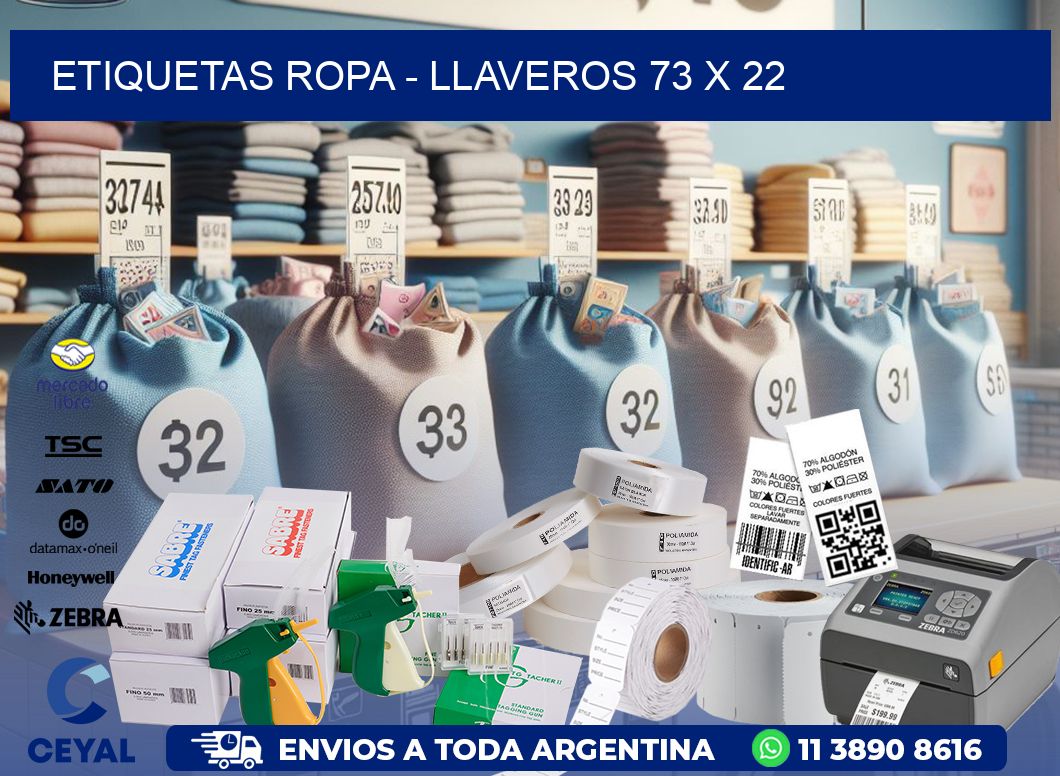 ETIQUETAS ROPA – LLAVEROS 73 x 22