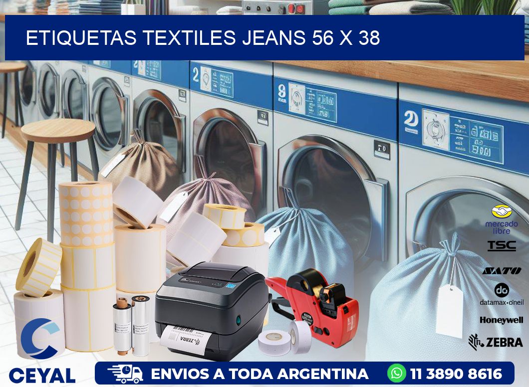 ETIQUETAS TEXTILES JEANS 56 x 38