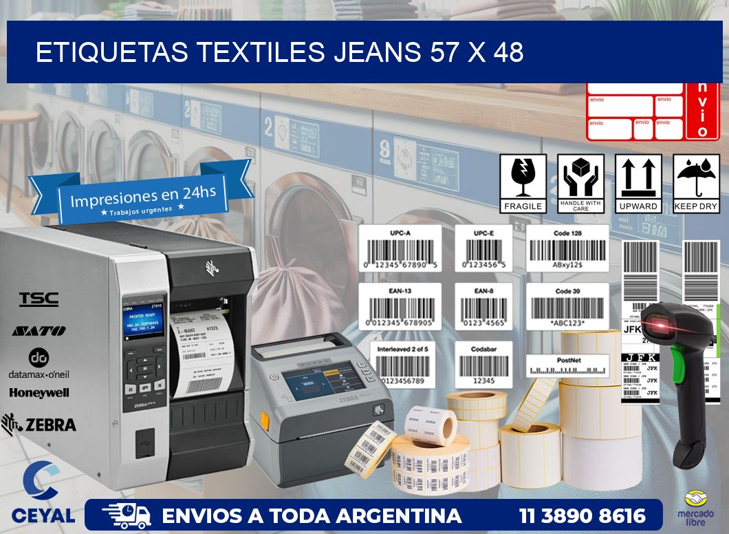 ETIQUETAS TEXTILES JEANS 57 x 48