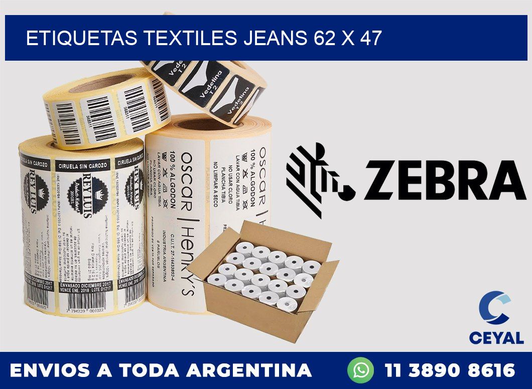 ETIQUETAS TEXTILES JEANS 62 x 47