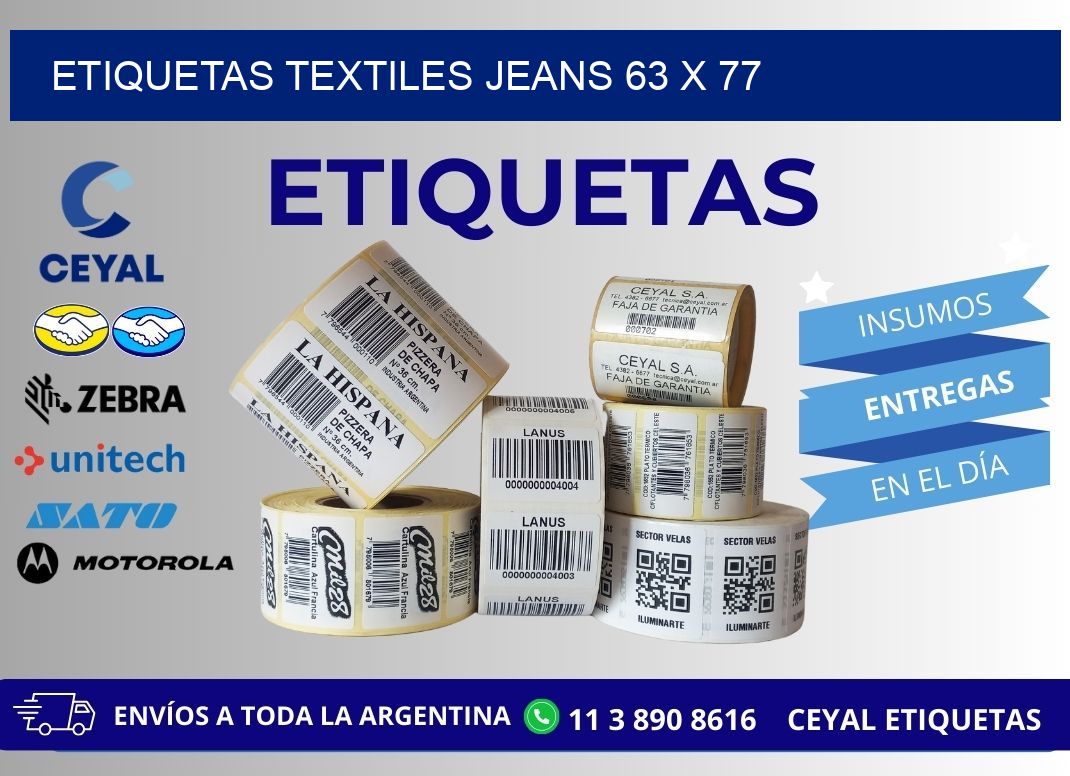 ETIQUETAS TEXTILES JEANS 63 x 77