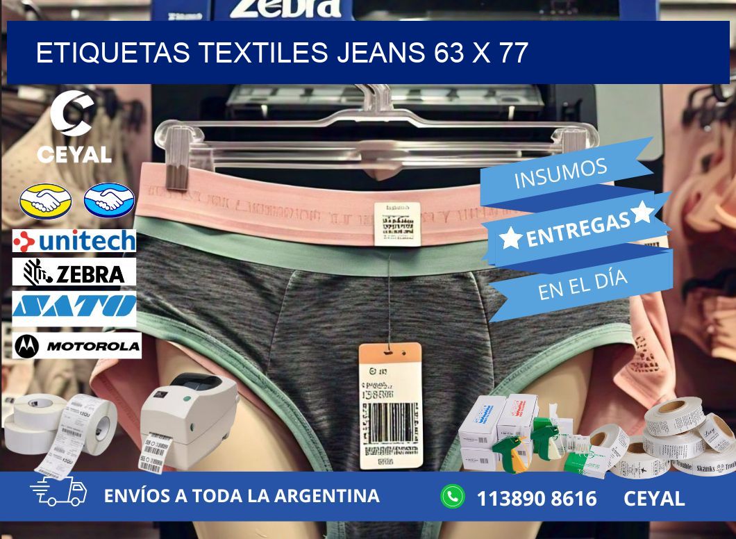 ETIQUETAS TEXTILES JEANS 63 x 77