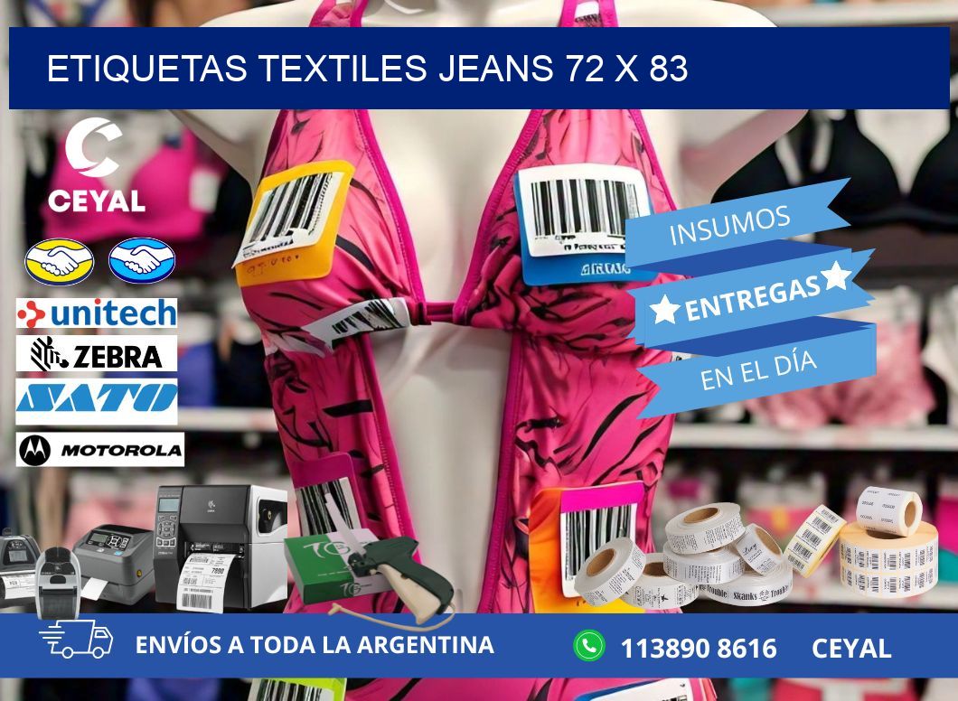 ETIQUETAS TEXTILES JEANS 72 x 83