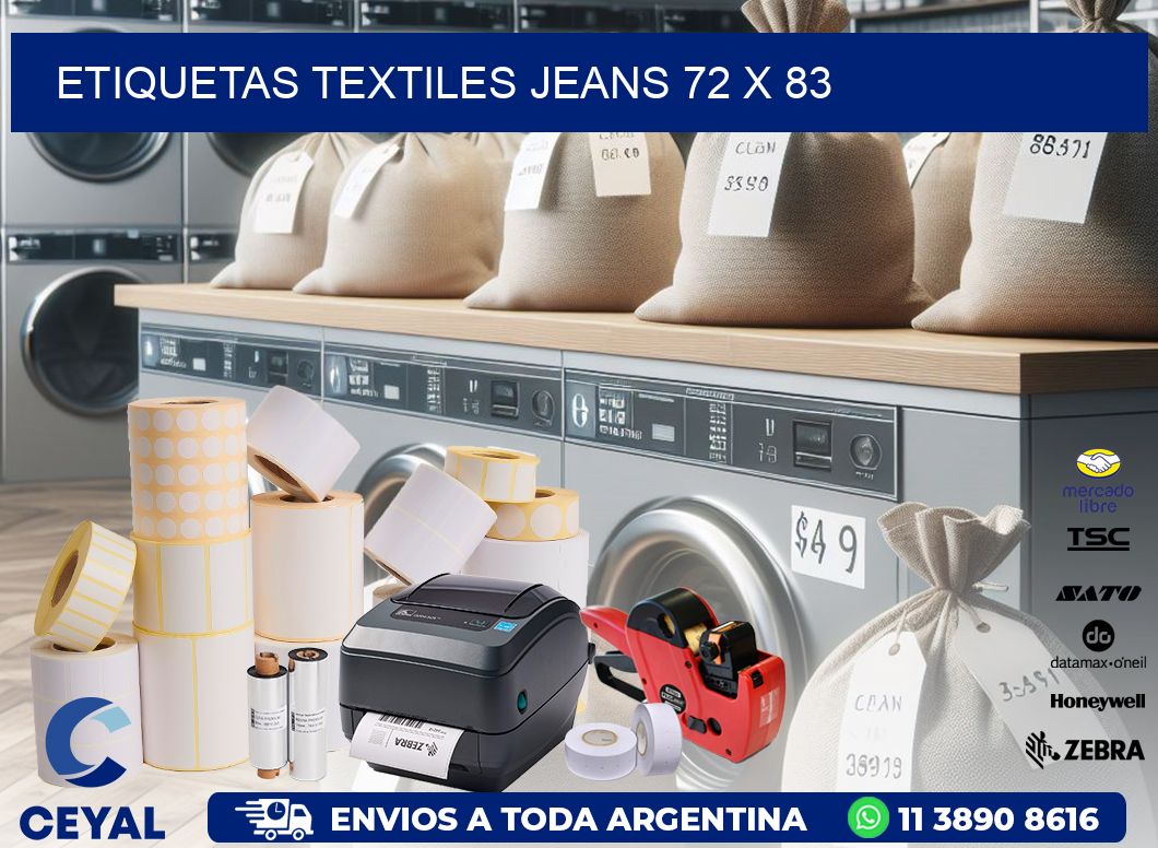 ETIQUETAS TEXTILES JEANS 72 x 83