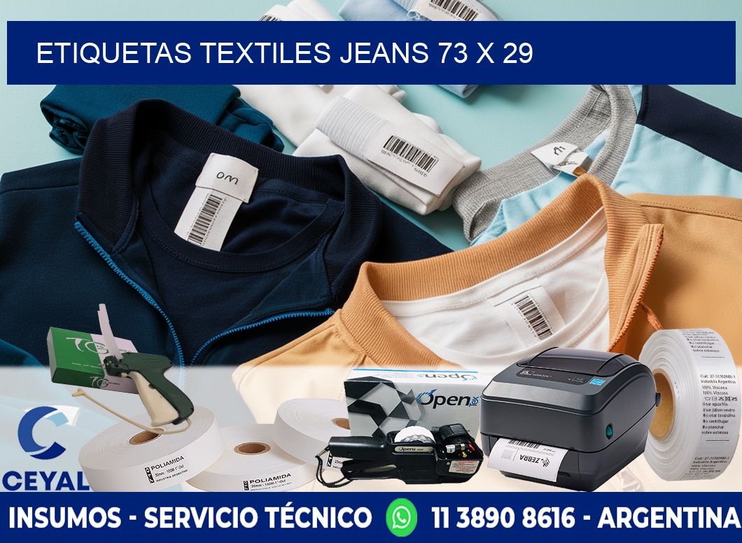 ETIQUETAS TEXTILES JEANS 73 x 29