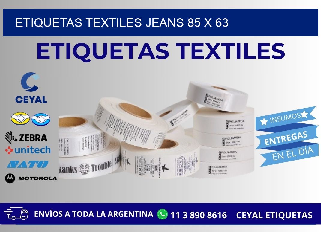 ETIQUETAS TEXTILES JEANS 85 x 63