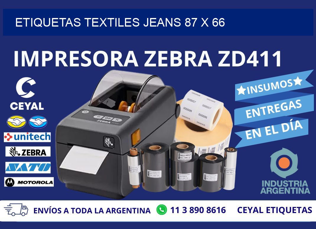 ETIQUETAS TEXTILES JEANS 87 x 66