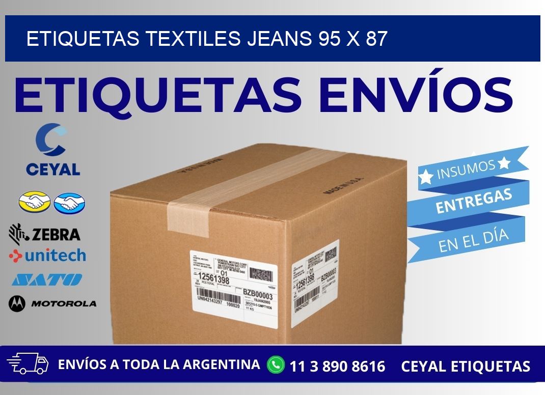 ETIQUETAS TEXTILES JEANS 95 x 87