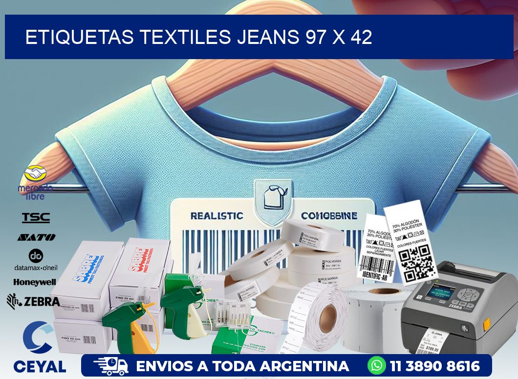 ETIQUETAS TEXTILES JEANS 97 x 42