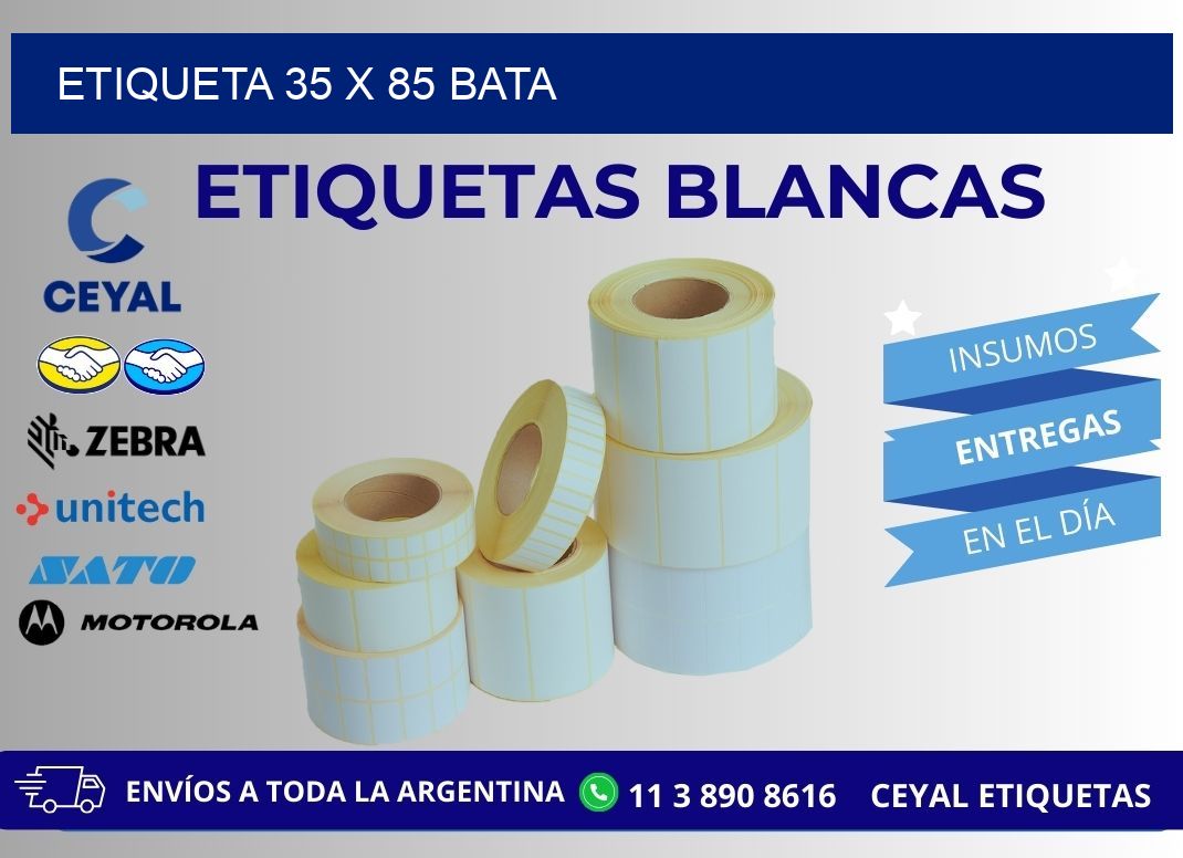 Etiqueta 35 x 85 bata