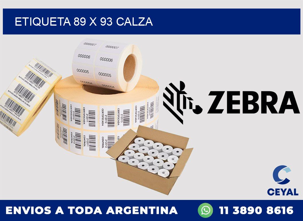 Etiqueta 89 x 93 calza