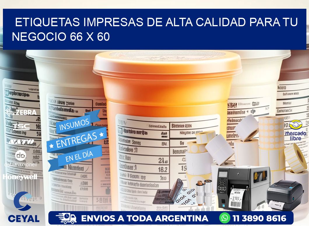 Etiquetas Impresas de Alta Calidad para tu Negocio 66 x 60