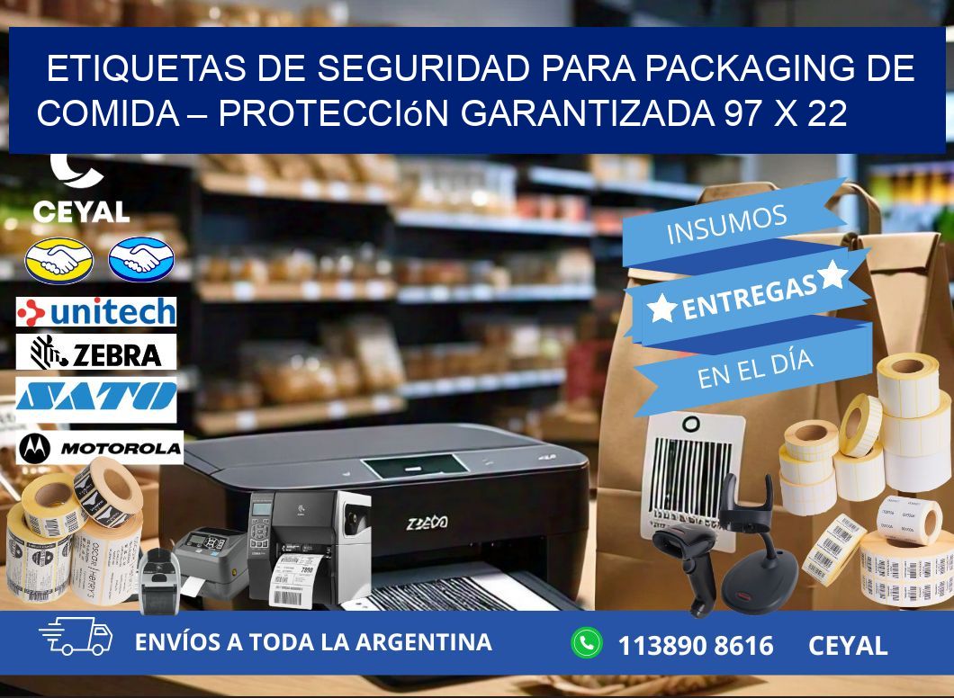 Etiquetas de seguridad para packaging de comida – Protección garantizada 97 x 22