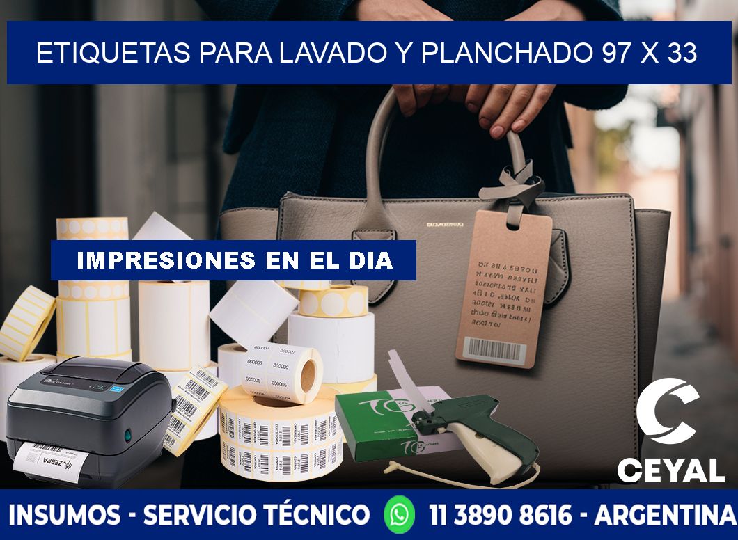 Etiquetas para Lavado y Planchado 97 x 33