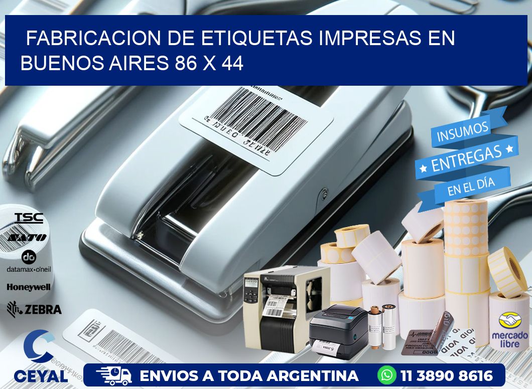 Fabricacion de Etiquetas Impresas en Buenos Aires 86 x 44