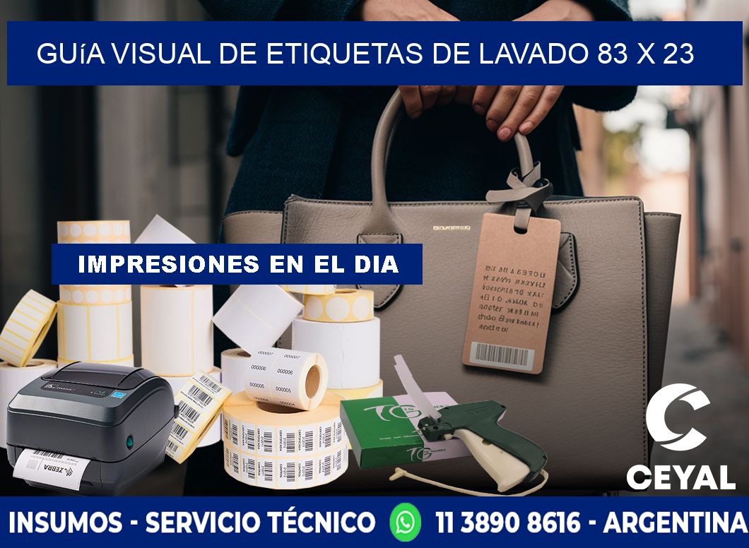 Guía Visual de Etiquetas de Lavado 83 x 23