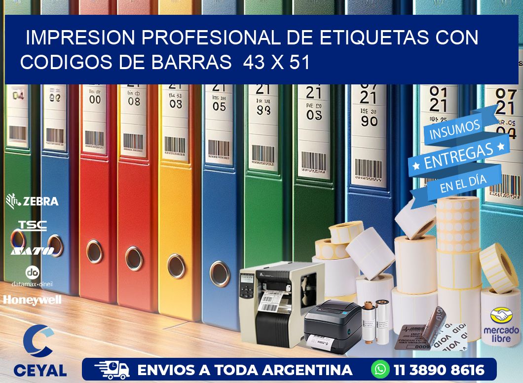 Impresion Profesional de Etiquetas con Codigos de Barras  43 x 51