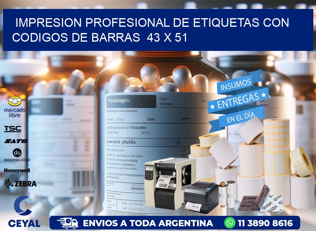 Impresion Profesional de Etiquetas con Codigos de Barras  43 x 51