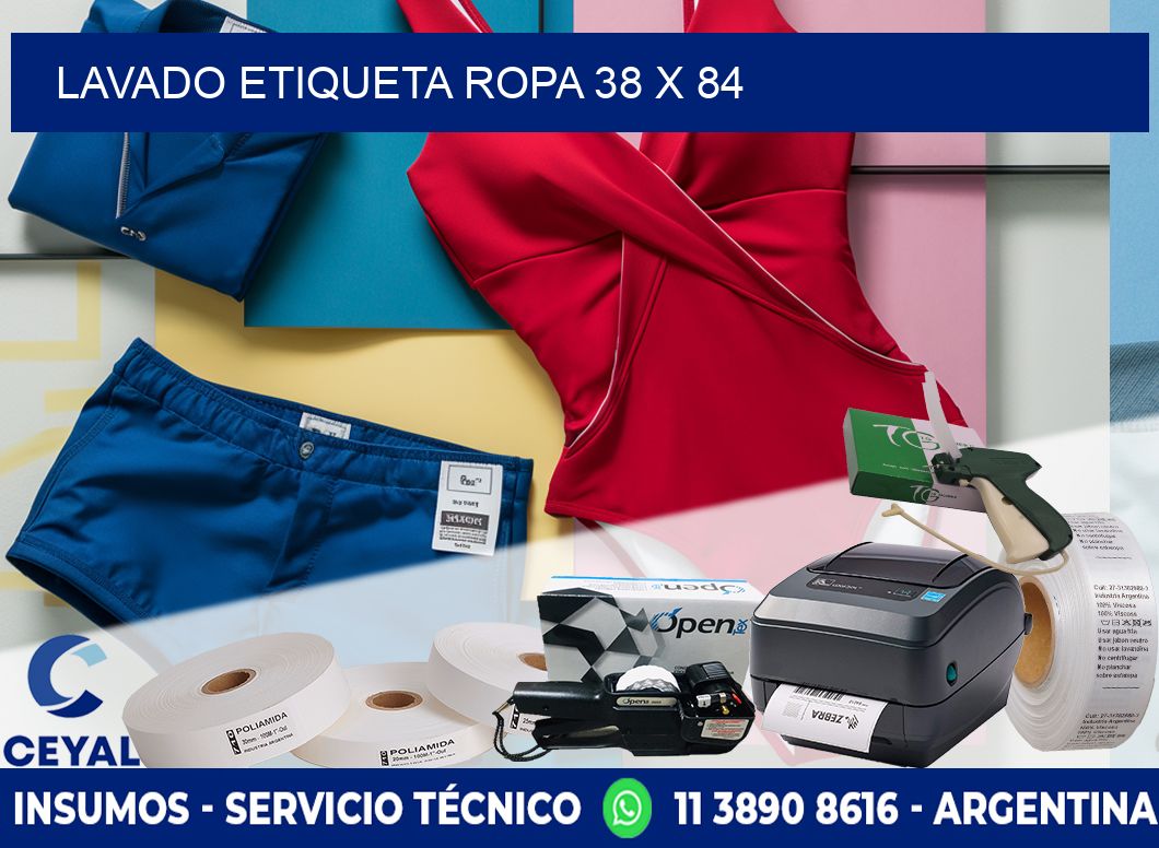LAVADO ETIQUETA ROPA 38 x 84