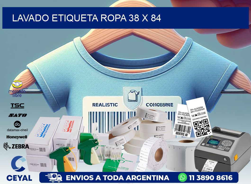 LAVADO ETIQUETA ROPA 38 x 84