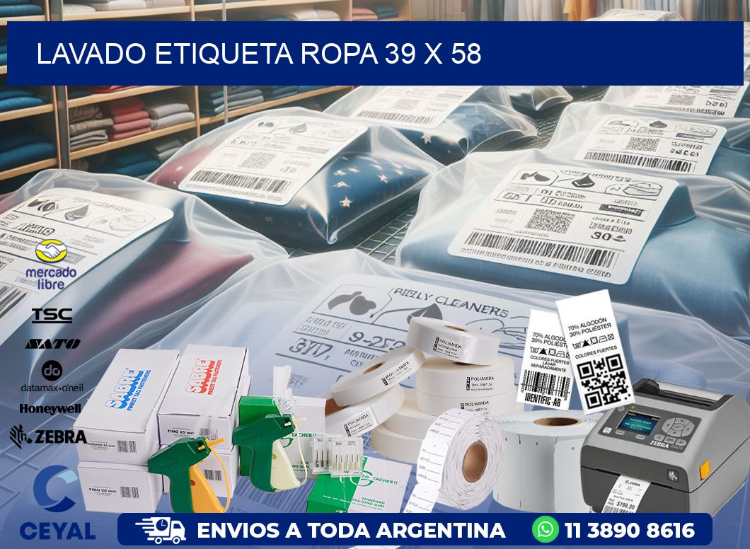 LAVADO ETIQUETA ROPA 39 x 58