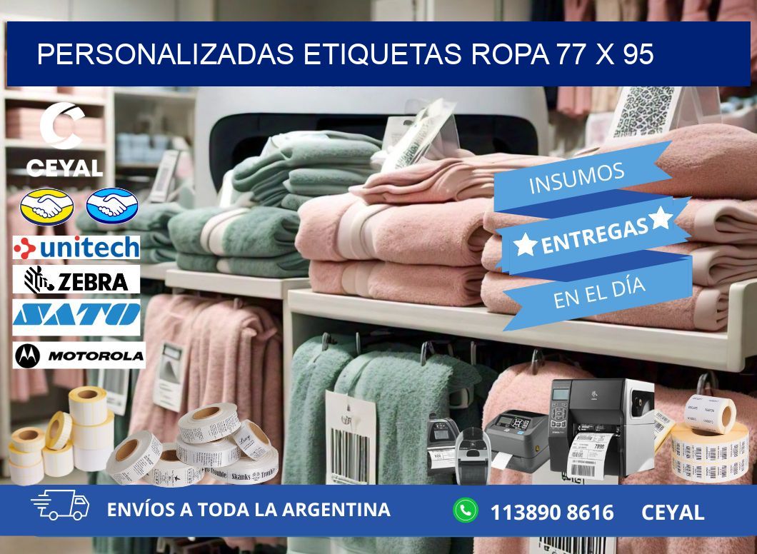 PERSONALIZADAS ETIQUETAS ROPA 77 x 95
