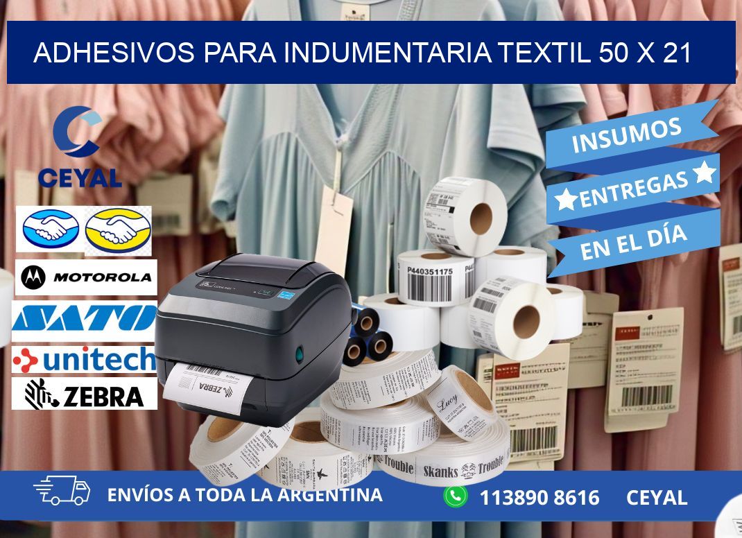 ADHESIVOS PARA INDUMENTARIA TEXTIL 50 x 21