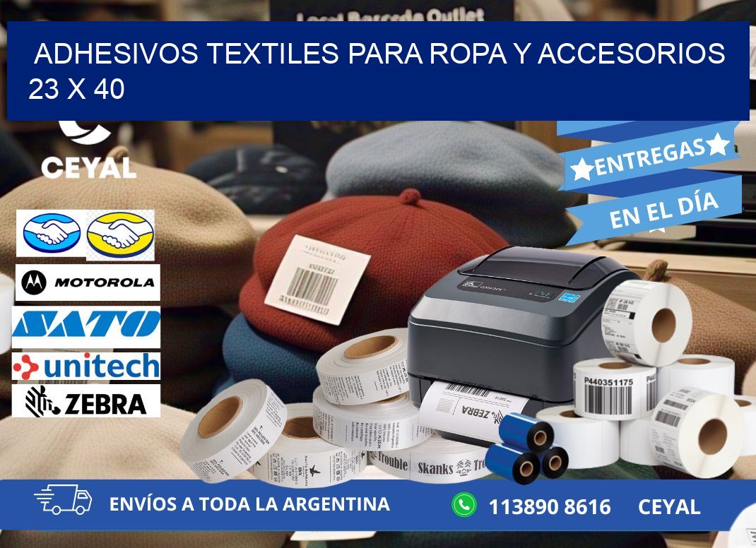 ADHESIVOS TEXTILES PARA ROPA Y ACCESORIOS 23 x 40