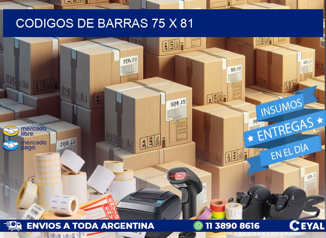 CODIGOS DE BARRAS 75 x 81