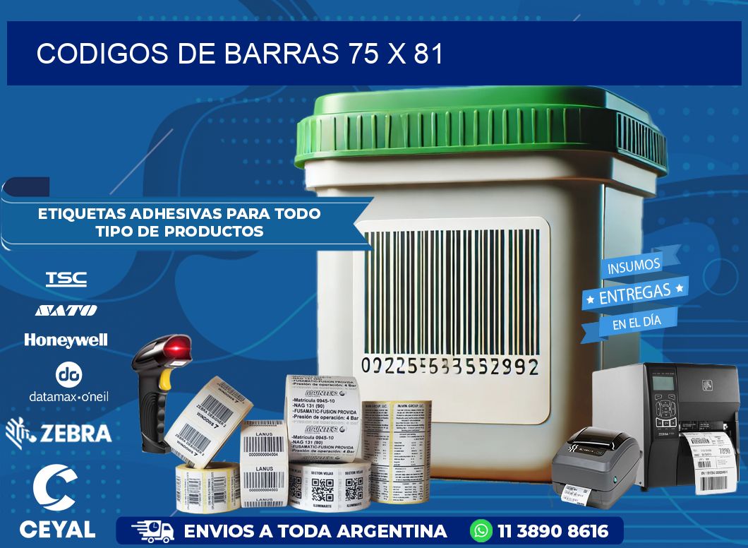 CODIGOS DE BARRAS 75 x 81