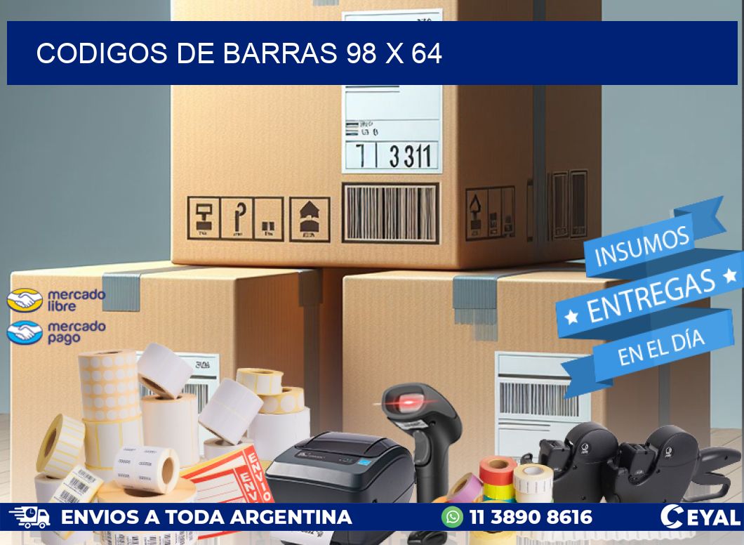 CODIGOS DE BARRAS 98 x 64