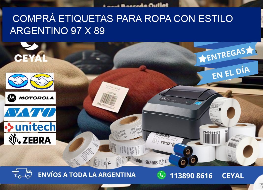 COMPRÁ ETIQUETAS PARA ROPA CON ESTILO ARGENTINO 97 x 89